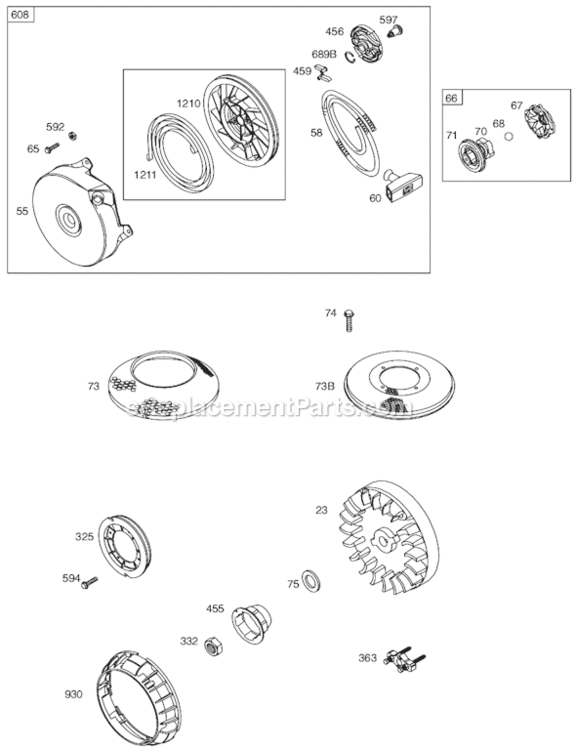 Page G Diagram and Parts List for 91200 0002-1385 Briggs and Stratton Engine